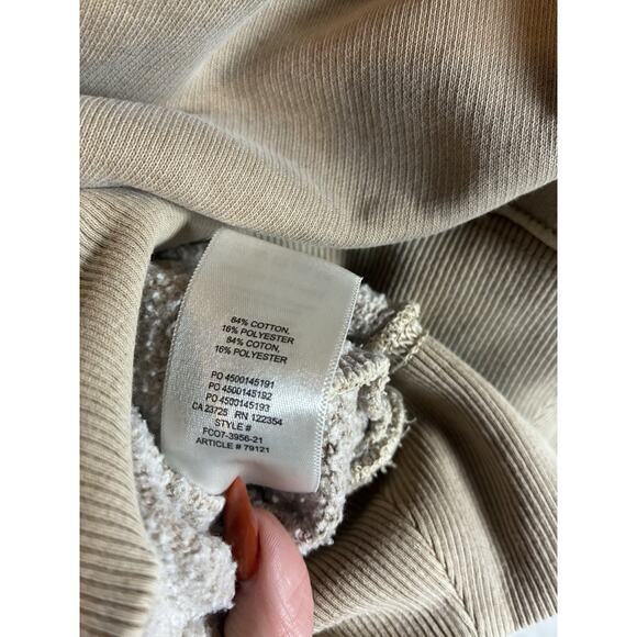 Aritzia Wilfred Free Sweater Beige Fuzzy Half Zip 2XS Streetwear Chic Neutral - Picture 7 of 7